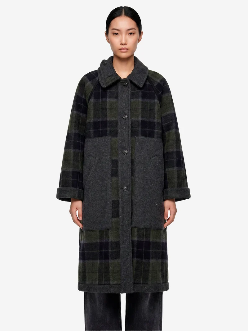 Trench coat reversibile Army in misto lana