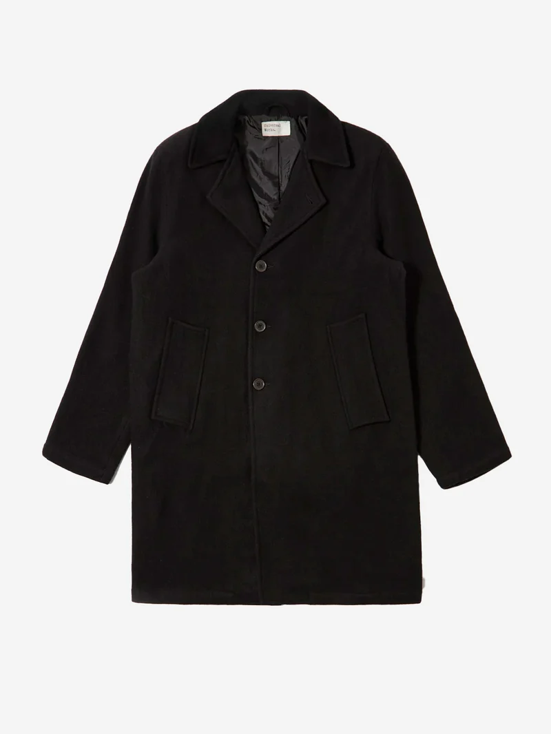 Cappotto nero in misto lana 'Manhatten'