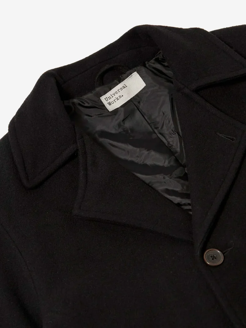 Cappotto nero in misto lana 'Manhatten'
