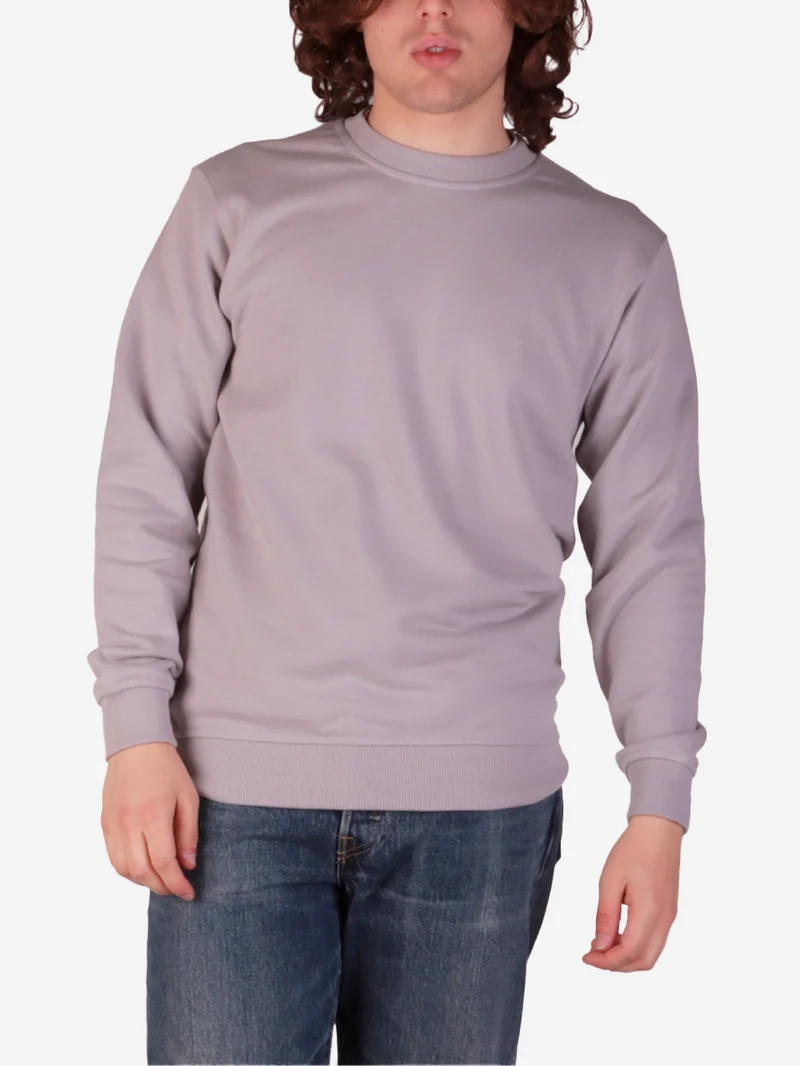 Felpa leggera in cotone grigia
