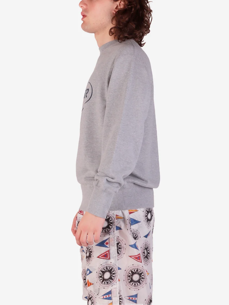 Felpa girocollo grigia Beams Plus x SperryTop-Sider
