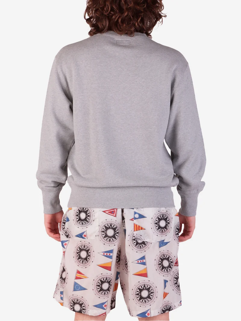 Felpa girocollo grigia Beams Plus x SperryTop-Sider