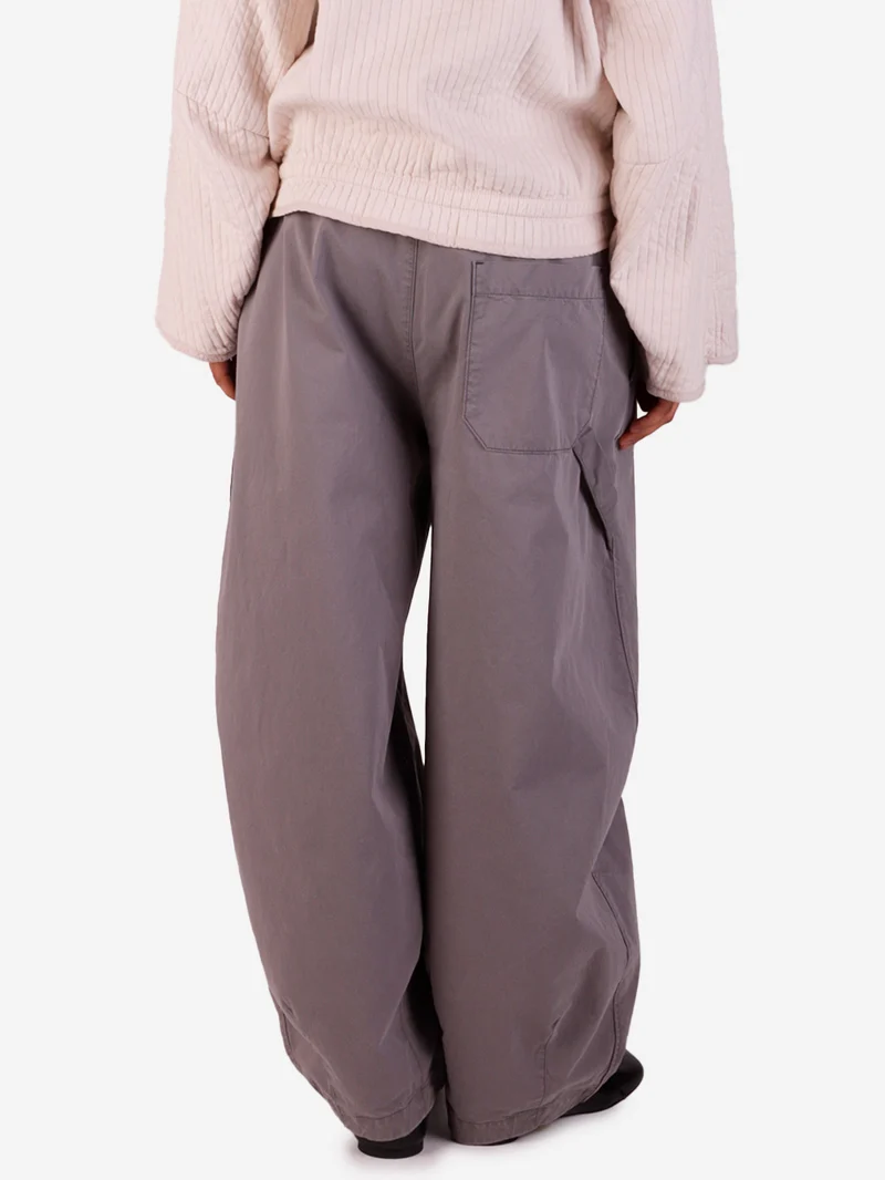 Pantaloni Saltan in twill di cotone grigi