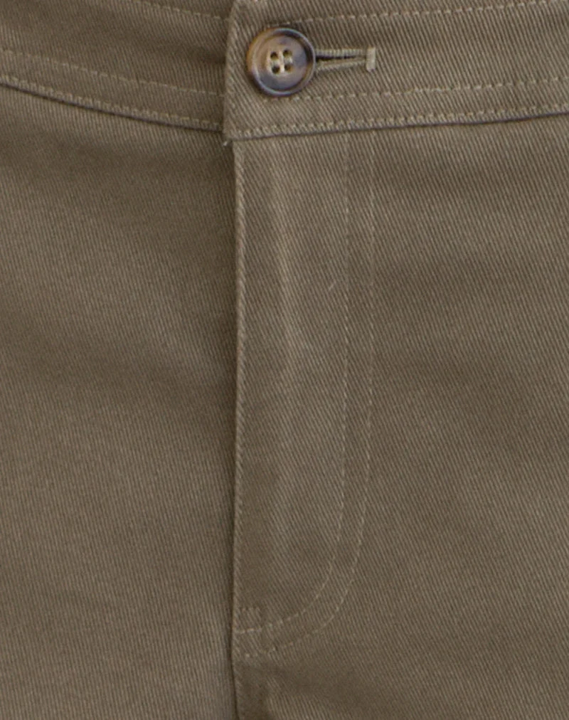 Selesa Capri-Hose aus Twill in Khaki