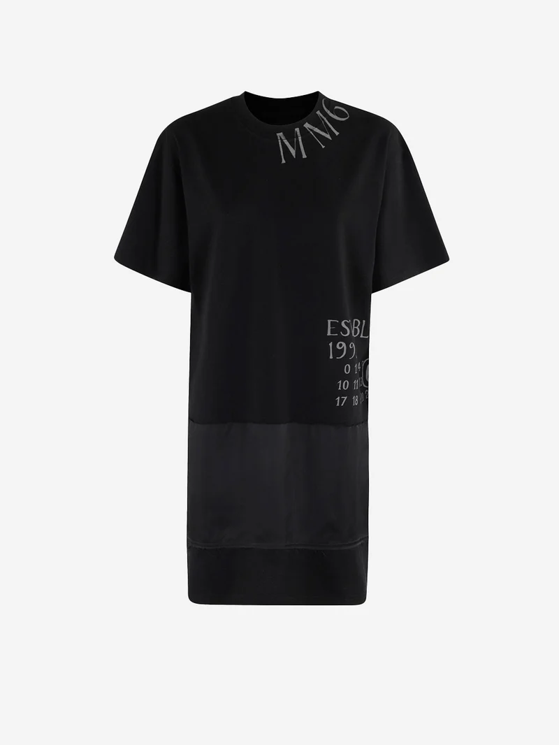 Mini dress nero con logo Numeric