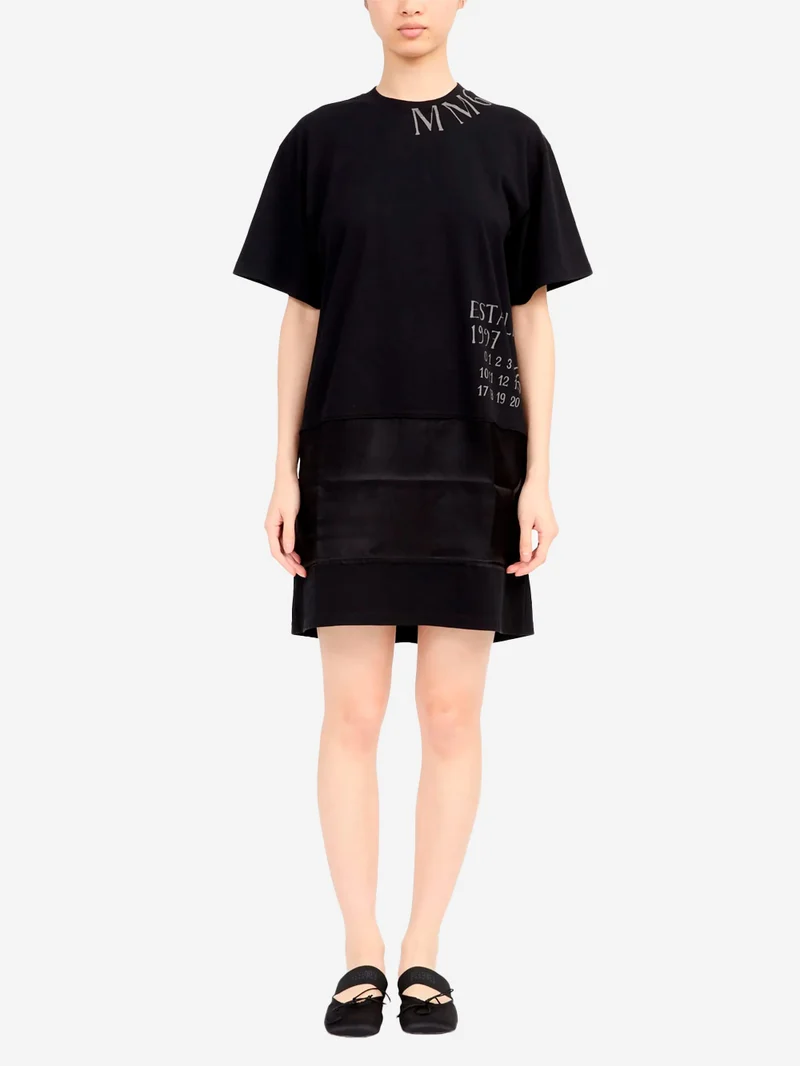 Mini dress nero con logo Numeric