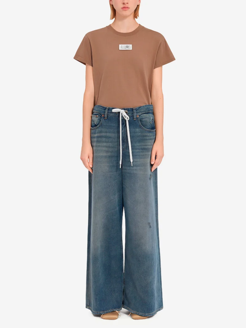 Jeans con coulisse 5 tasche