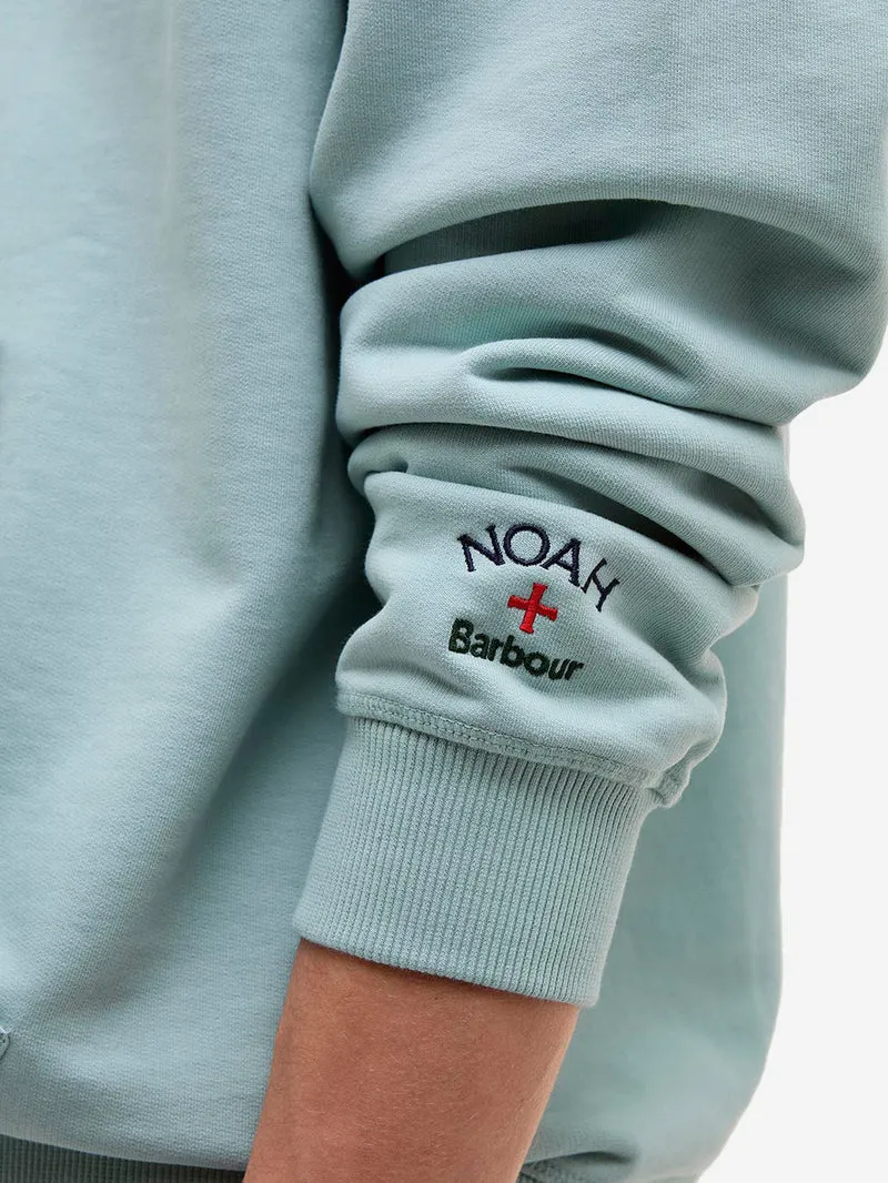 Felpa con cappuccio verde menta Barbour x Noah