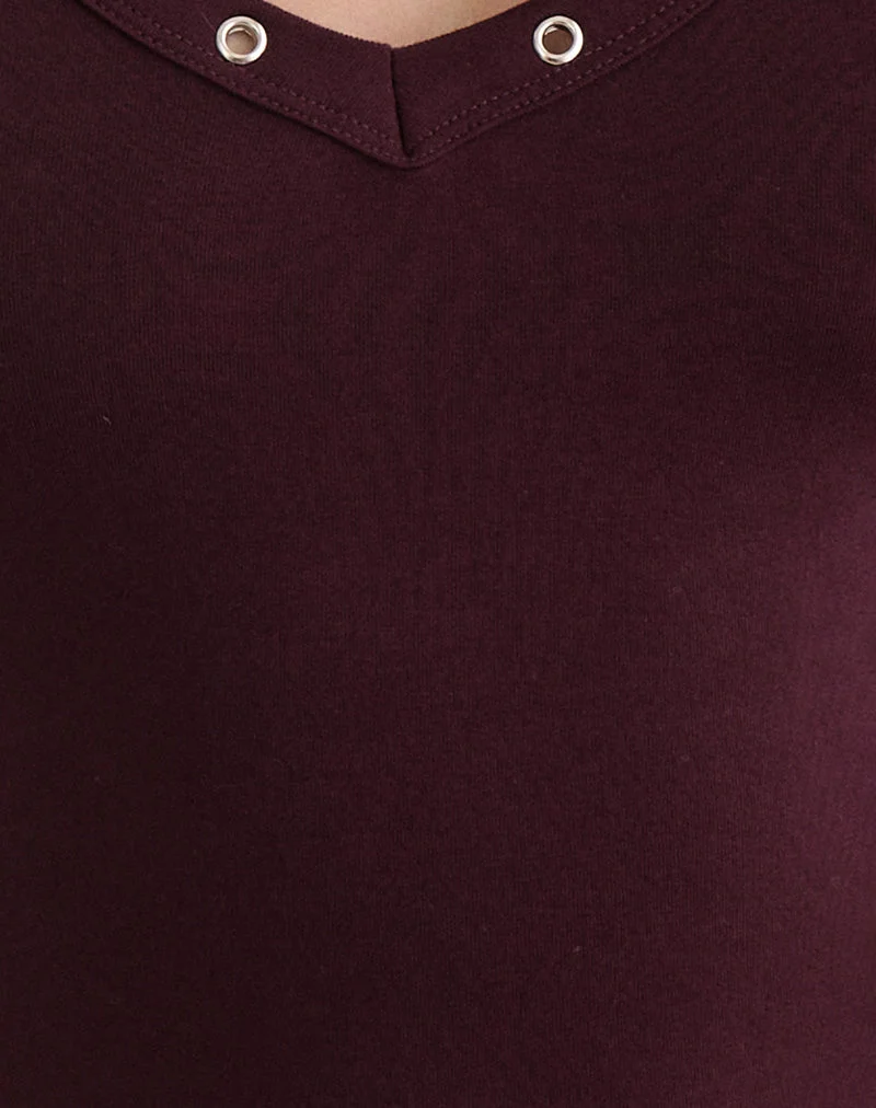 Jugo Neckholder-Top in Redwood mit Ösen