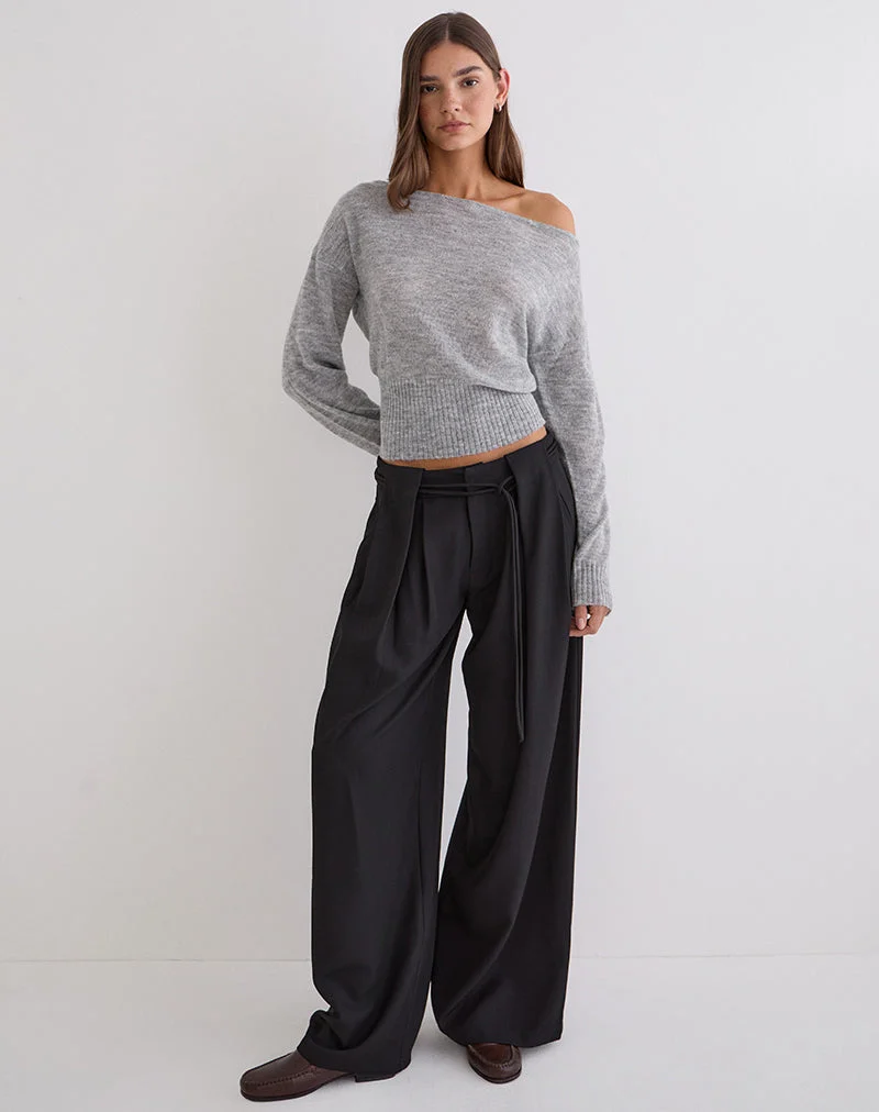 Suena Asymmetrischer Pullover in Grau