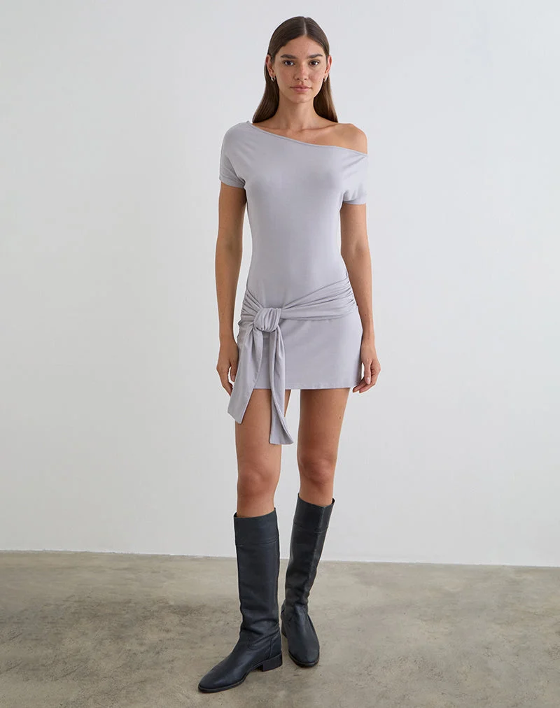 Genya Minikleid in Lila-Grau