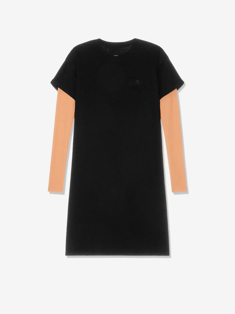 Mini dress con maniche a contrasto