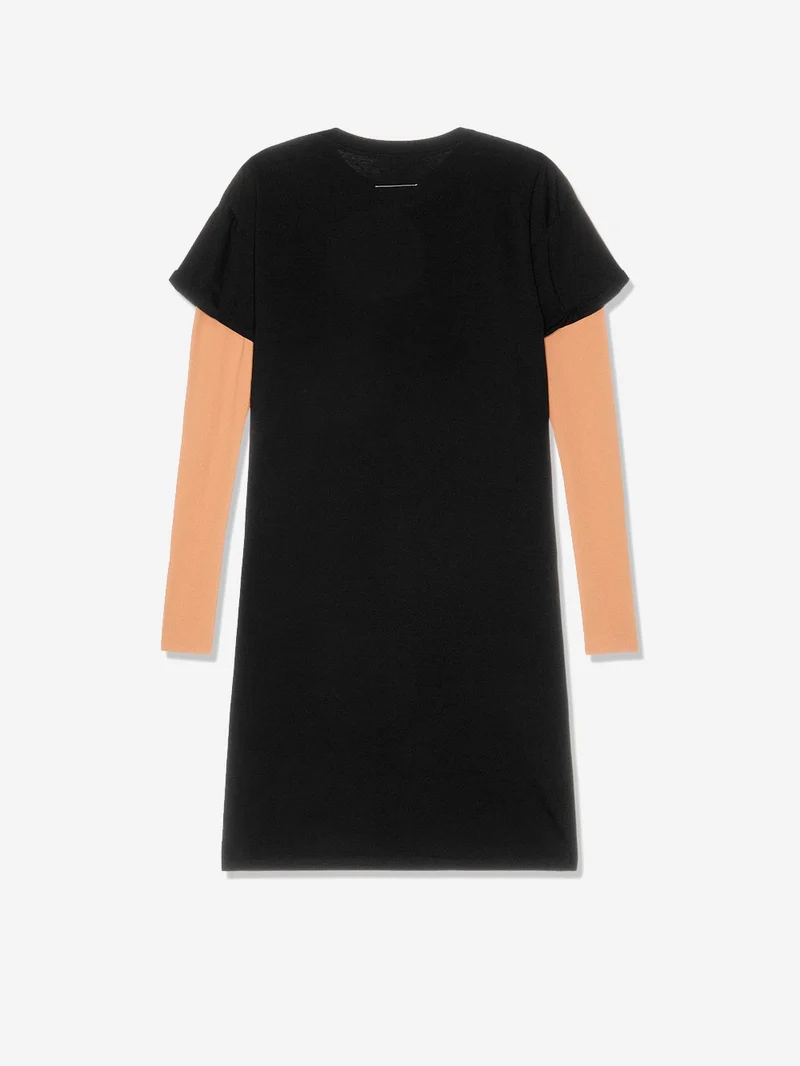 Mini dress con maniche a contrasto