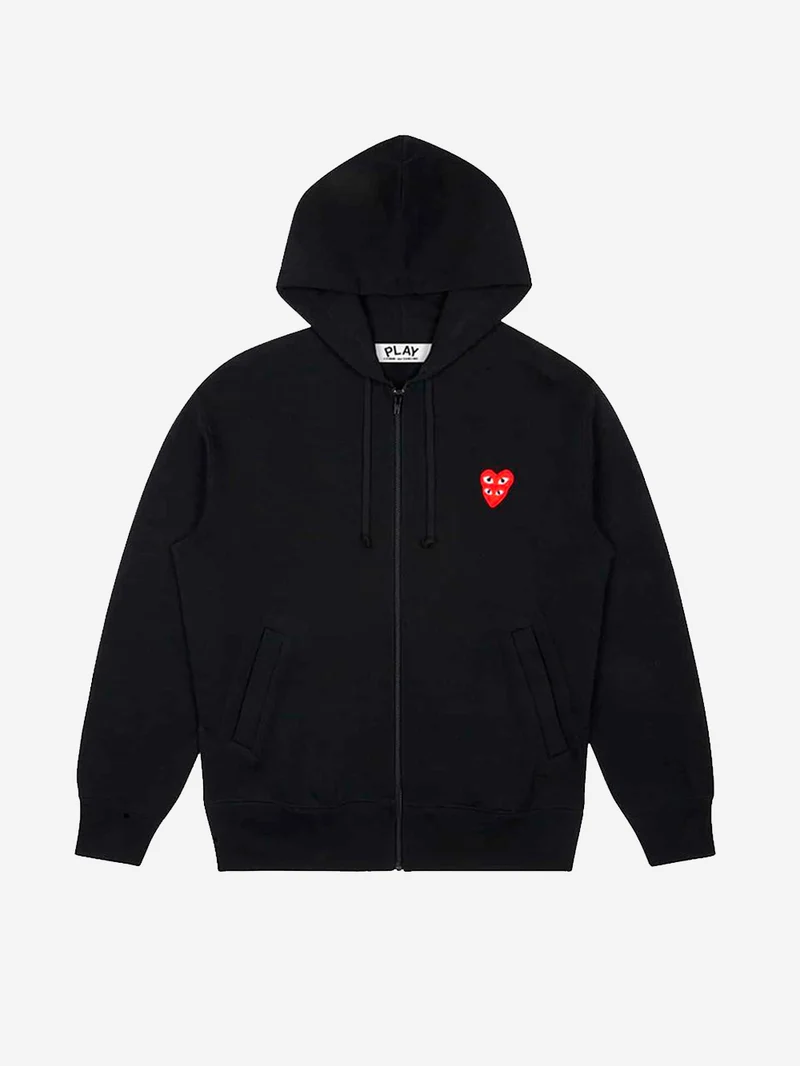 Felpa zip con cappuccio