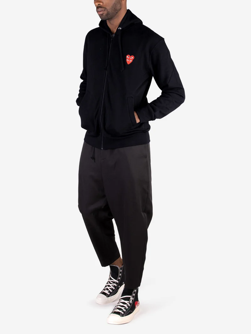 Felpa zip con cappuccio