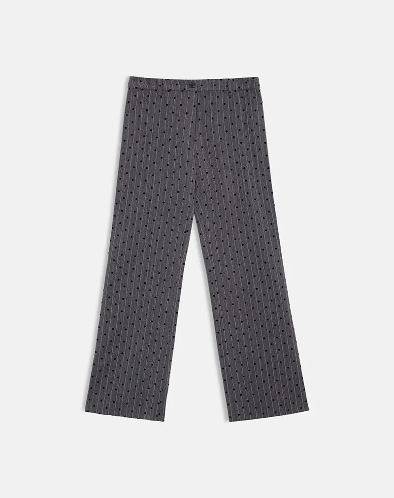 Tatina Hose in Anthrazit mit Polka-Nadelstreifen