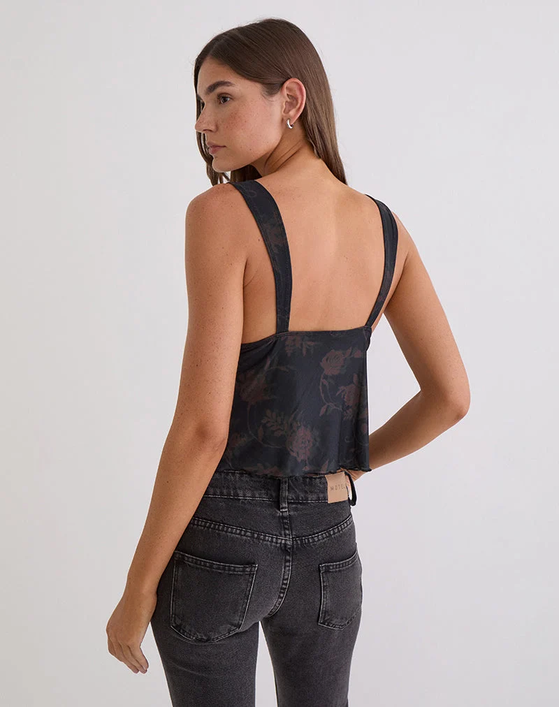 Khory Cami Top in Dynamic Rose