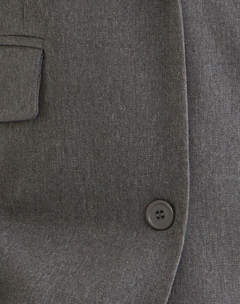 Maiwa Strukturierter Tailoring-Blazer in Anthrazit