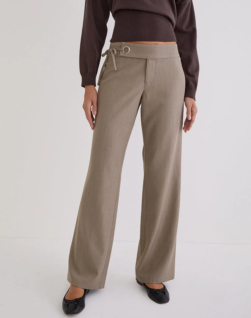 Tova Tie Tailoring Hose in Khaki-Beige