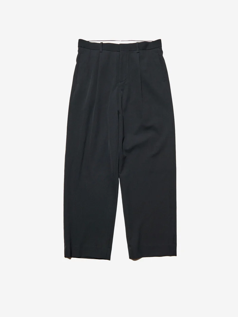 Pantaloni di lana sartoriali relaxed fit con piega