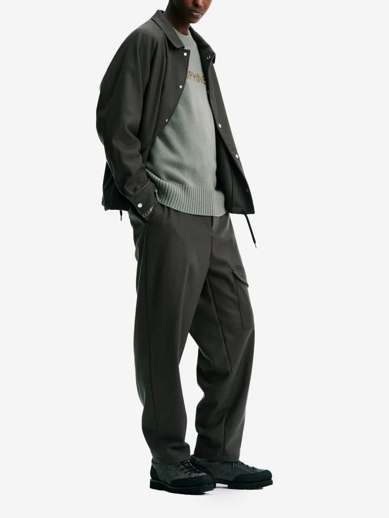 Pantaloni grigi Royal Navy in lana Melton