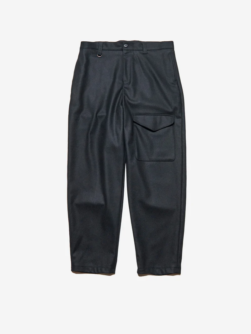 Pantaloni neri 'Royal Navy' in lana Melton