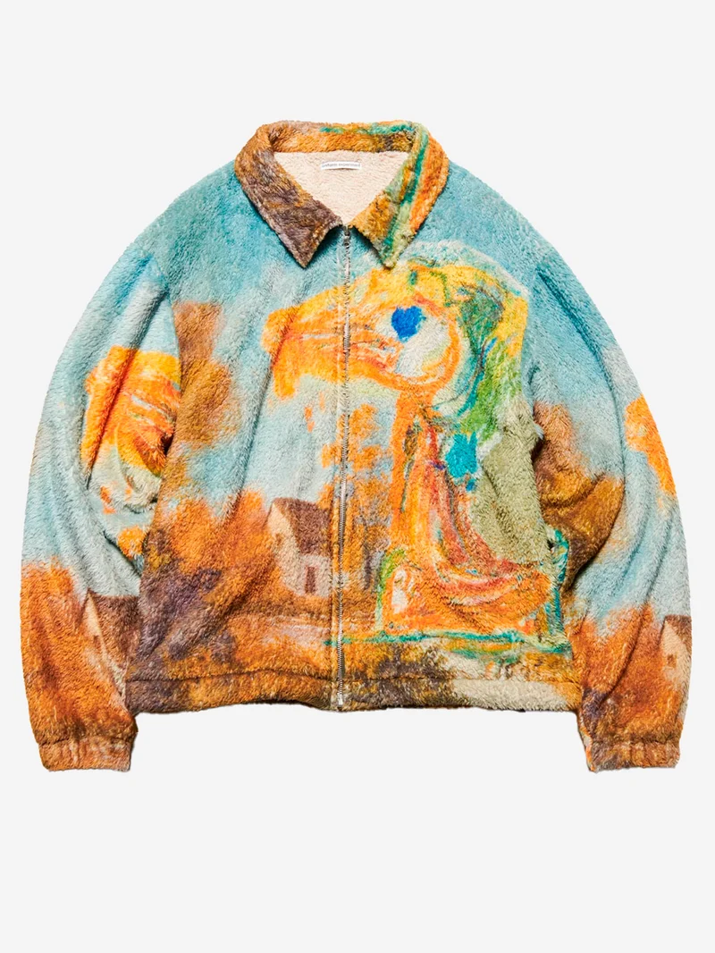 Blouson in pile dipinto 'Landscape' Asger Jorn