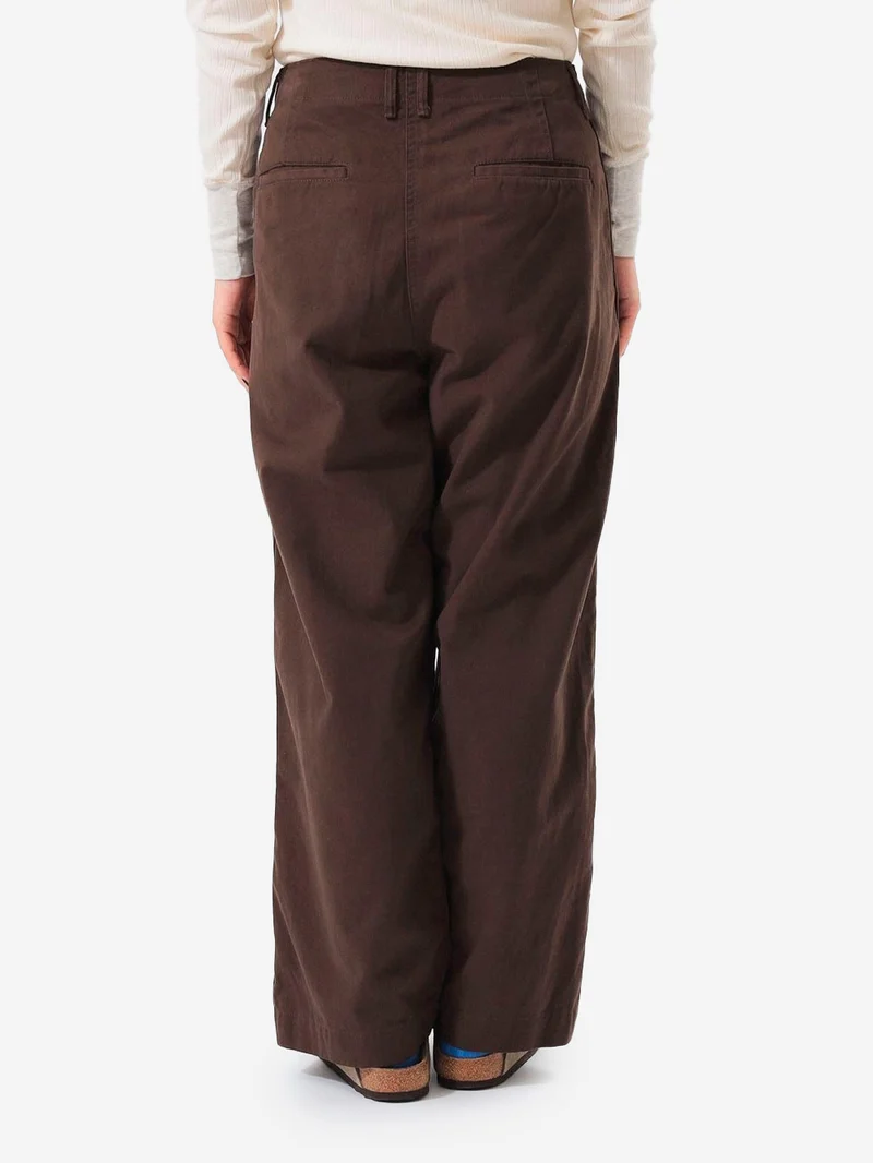 Pantaloni Chino marroni a gamba larga
