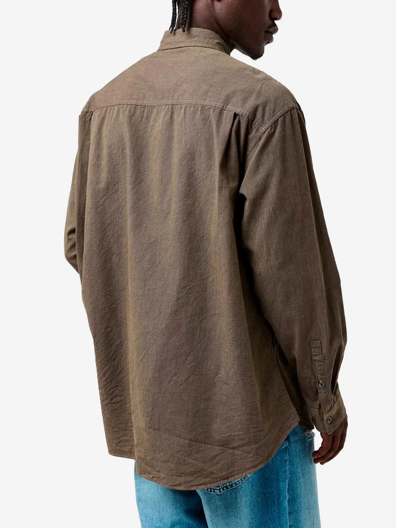 Camicia con patch e ricamo 'We make noise'