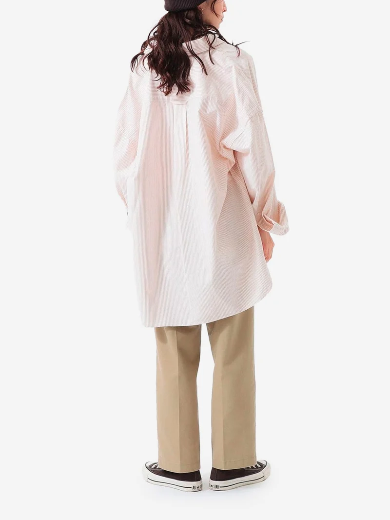 Camicia a righe Big BD con asola sul retro