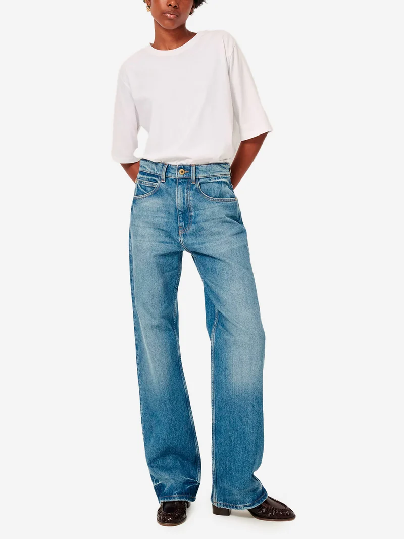 Jeans relaxed fit a vita media 'Denimi'