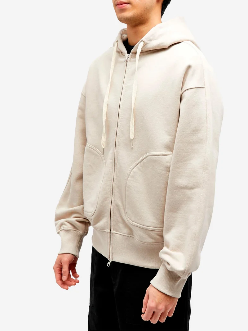 Felpa con cappuccio beige OG Heavyweight Zipup