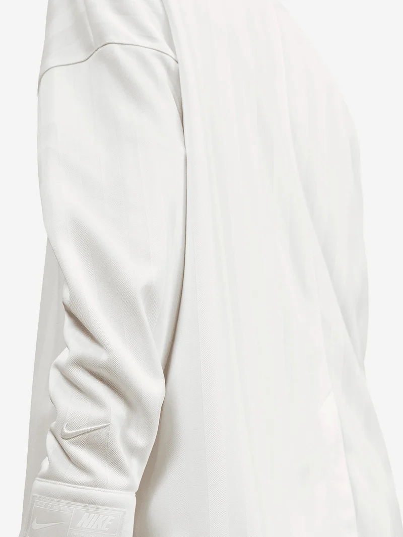 Camicia a righe in jacquard oversize avorio