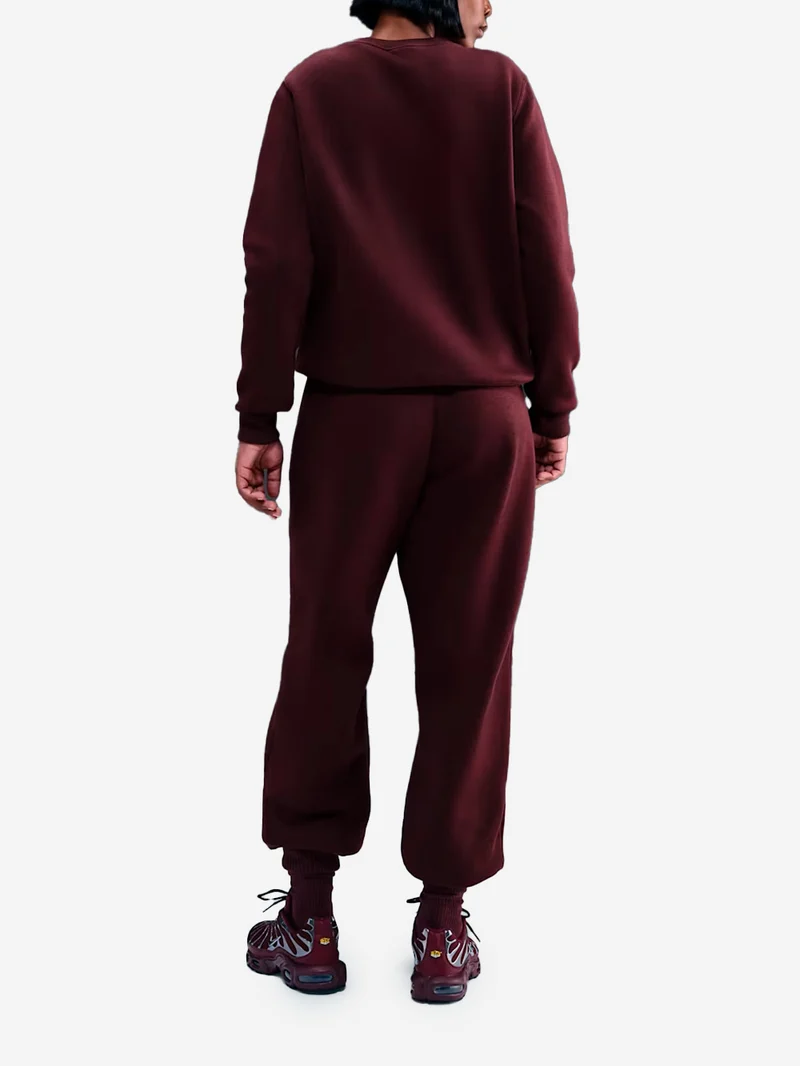 Pantaloni tuta fleece oversize bordeaux