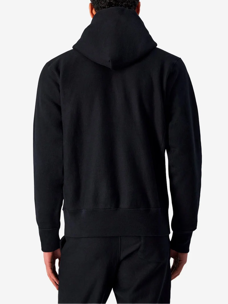 Hoodie nera Reverse Weave Made in USA