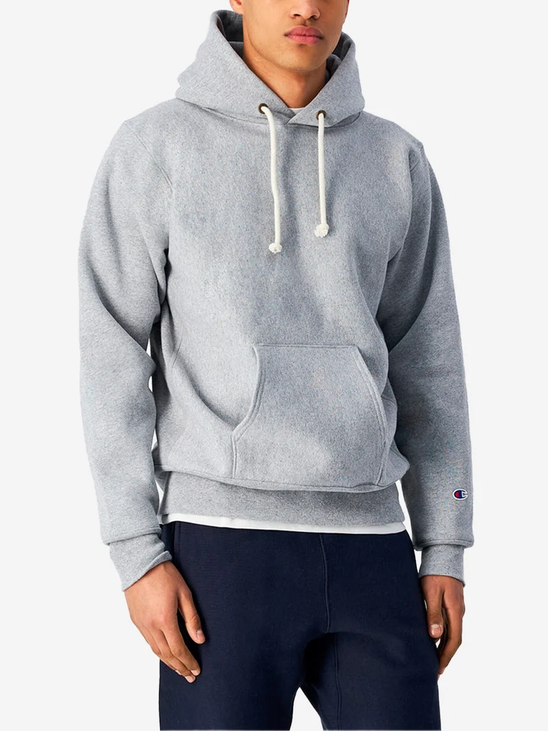 Hoodie grigia Reverse Weave Made in USA