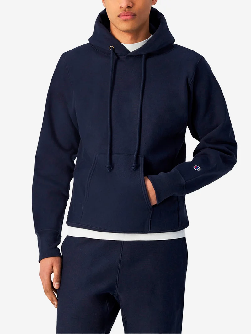 Hoodie blu Reverse Weave Made in USA