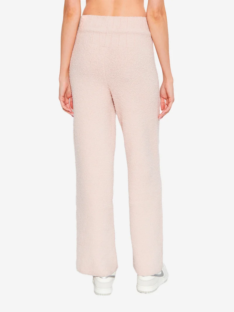 Pantaloni sportivi cozy bouclé rosa