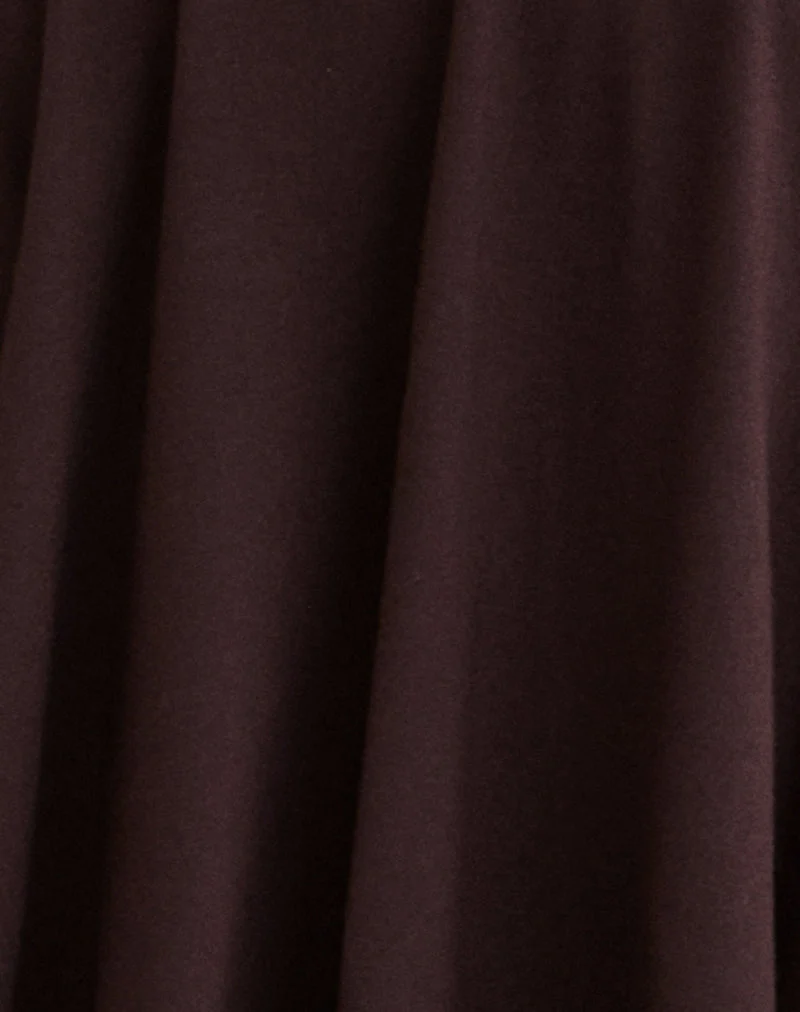Kanela Slouch Poncho aus Jersey Bitter Chocolate