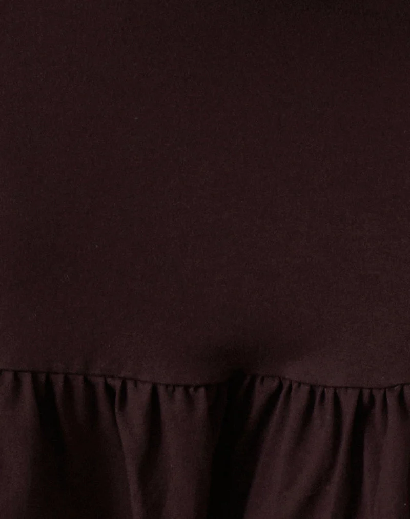 Maufa Minikleid aus Jersey Bitterschokolade