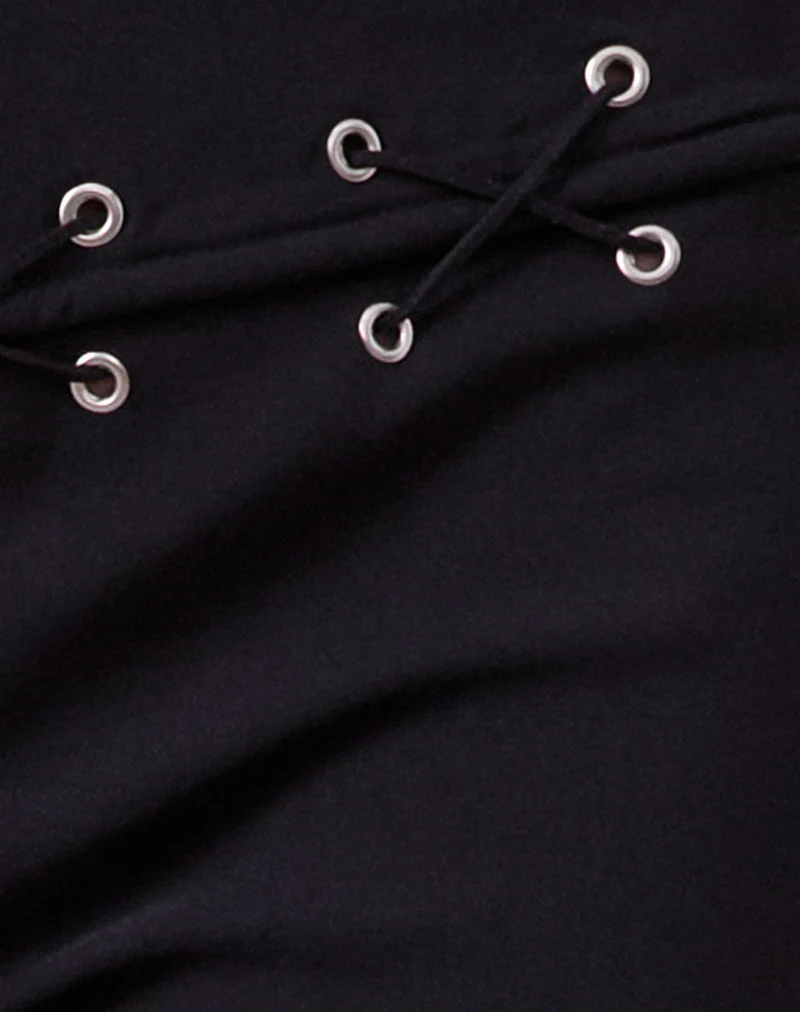 Lirina Lace Up Hose in Tailoring Schwarz