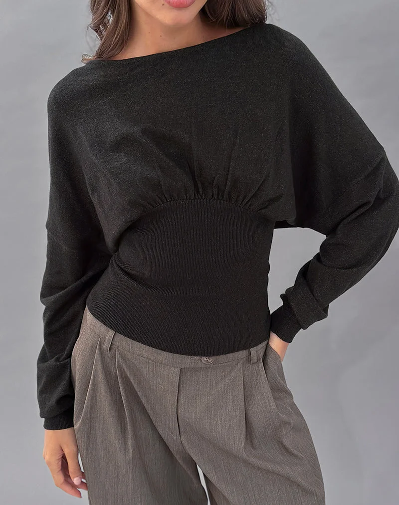Arvel Pullover in Knit Charcoal