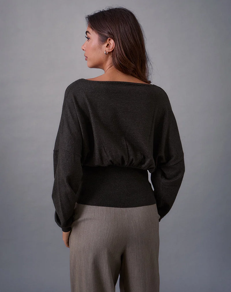 Arvel Pullover in Knit Charcoal
