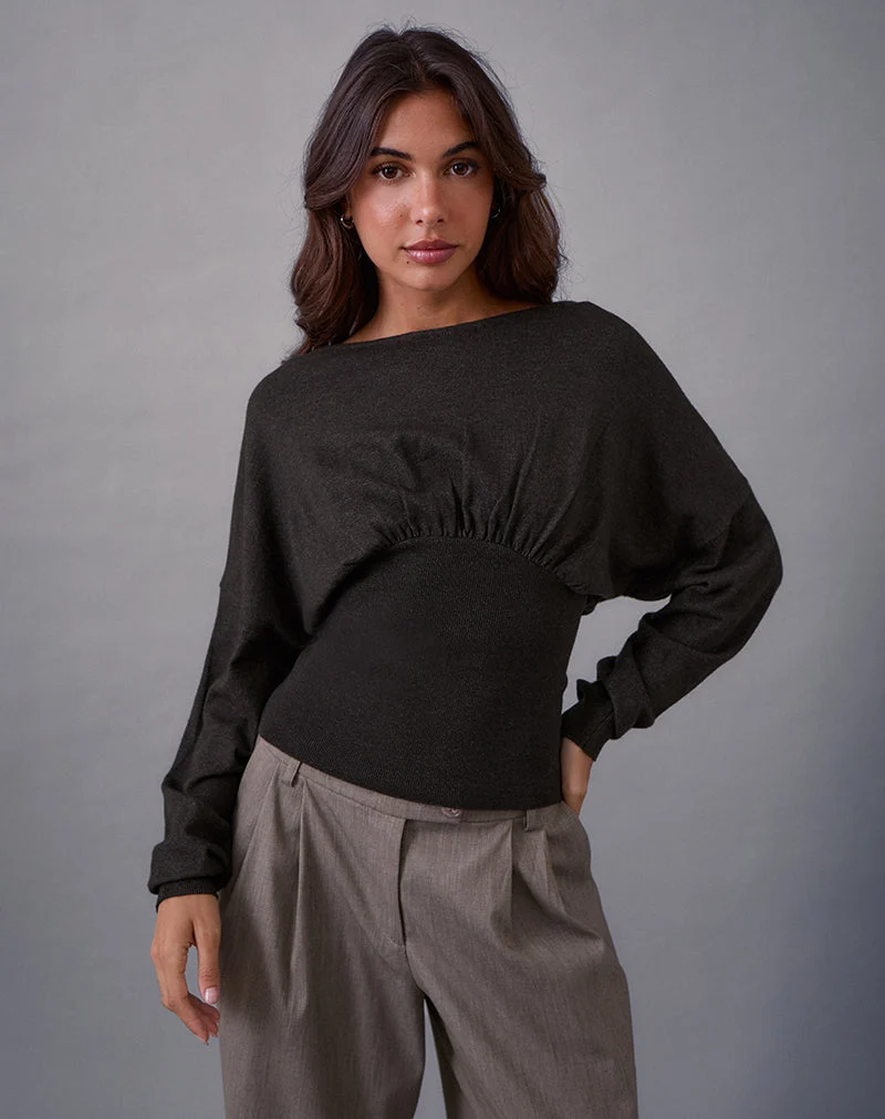 Arvel Pullover in Knit Charcoal