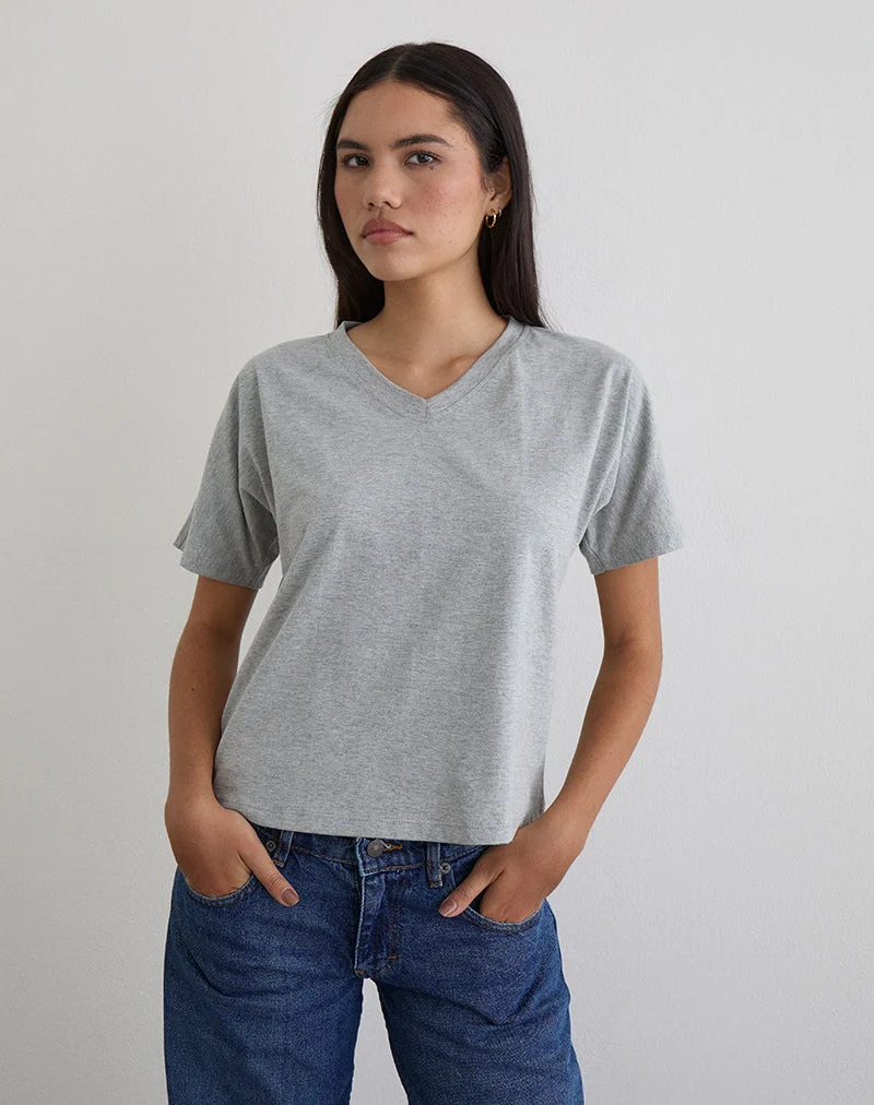 Viman Top aus Jersey Grau meliert