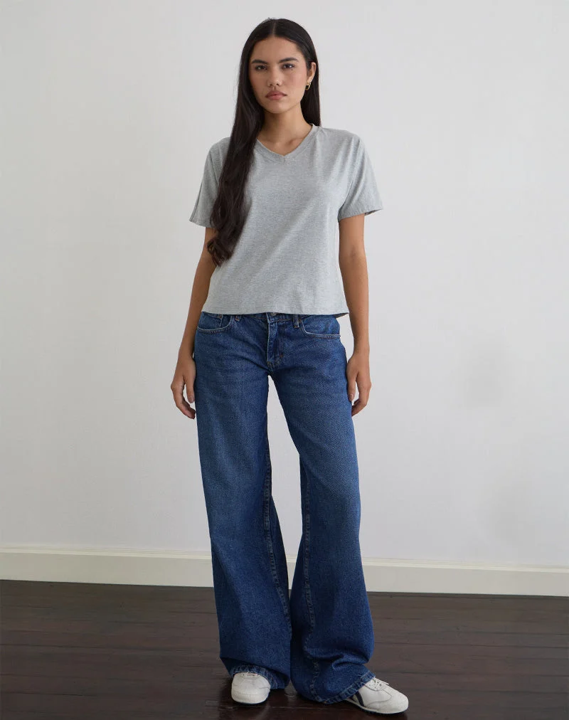 Viman Top aus Jersey Grau meliert