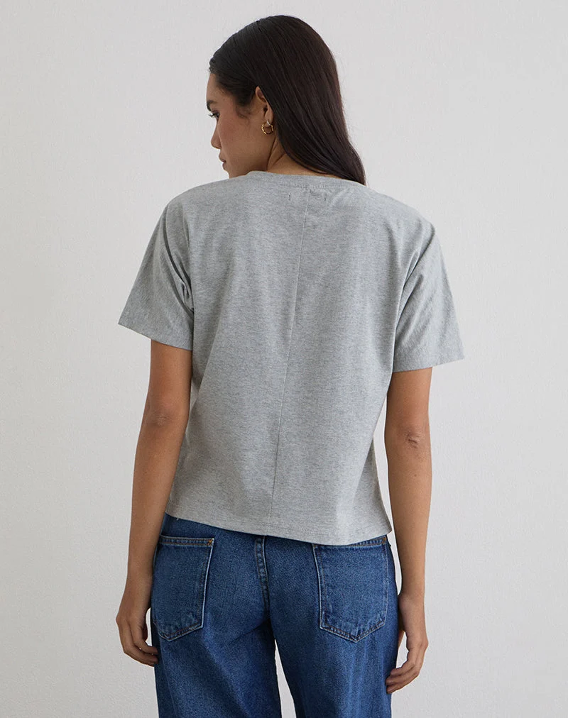 Viman Top aus Jersey Grau meliert