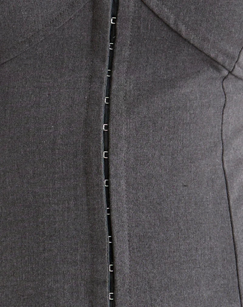 Salpa Taucher-Top in Tailoring Charcoal