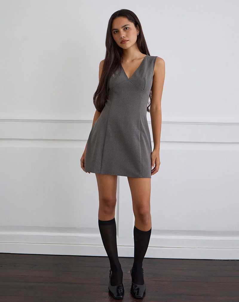 Thaif Minikleid in Tailoring Anthrazit
