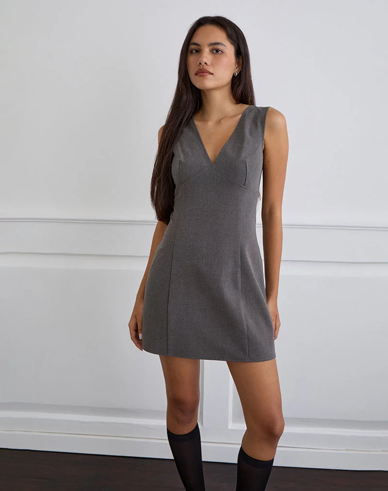 Thaif Minikleid in Tailoring Anthrazit